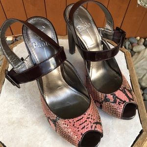 Heels Paola Snake skin design